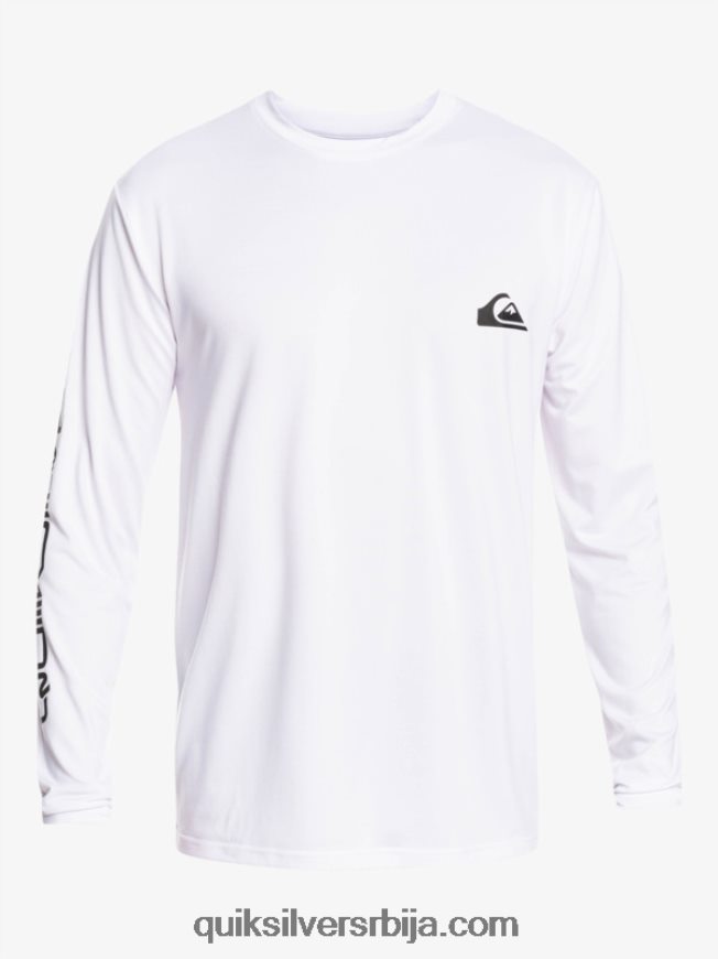 мушкарци Quiksilver омни сессион мајица дугих рукава упф 50 за сурфовање бео Z824VN401