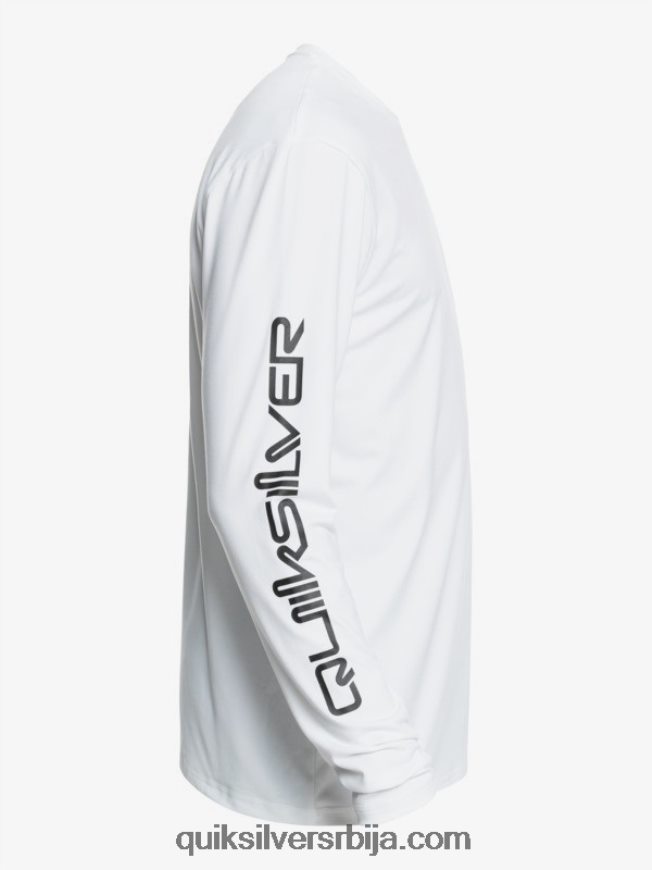 мушкарци Quiksilver омни сессион мајица дугих рукава упф 50 за сурфовање бео Z824VN401