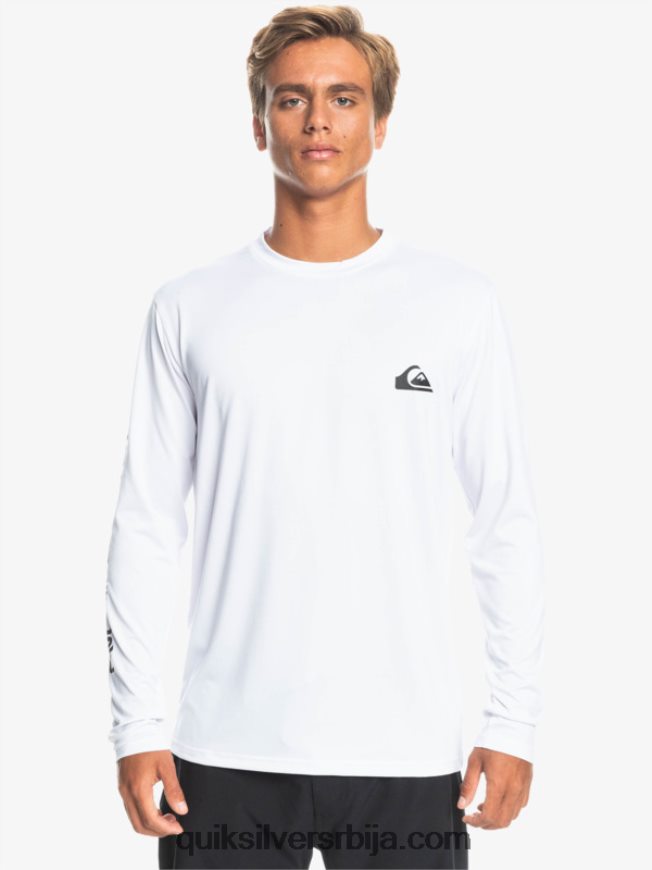мушкарци Quiksilver омни сессион мајица дугих рукава упф 50 за сурфовање бео Z824VN401