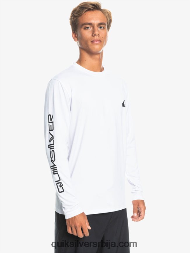 мушкарци Quiksilver омни сессион мајица дугих рукава упф 50 за сурфовање бео Z824VN401