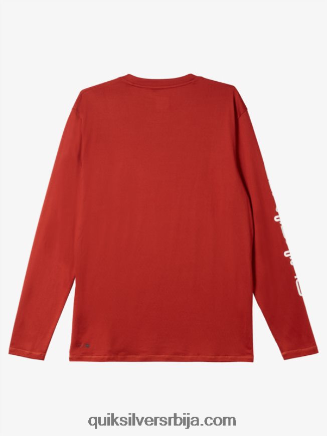 мушкарци Quiksilver омни сессион мајица дугих рукава упф 50 за сурфовање црвени окер Z824VN403
