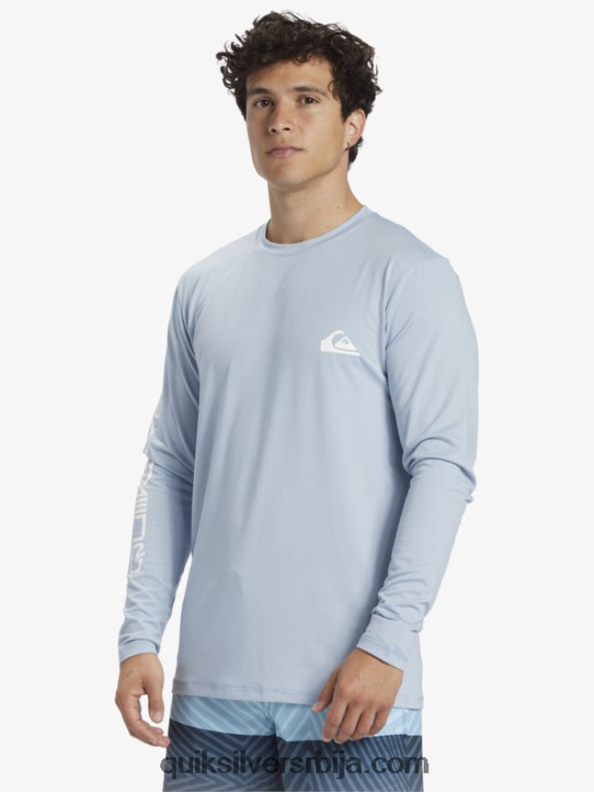 мушкарци Quiksilver омни сессион мајица дугих рукава упф 50 за сурфовање небеско плаветнило Z824VN404