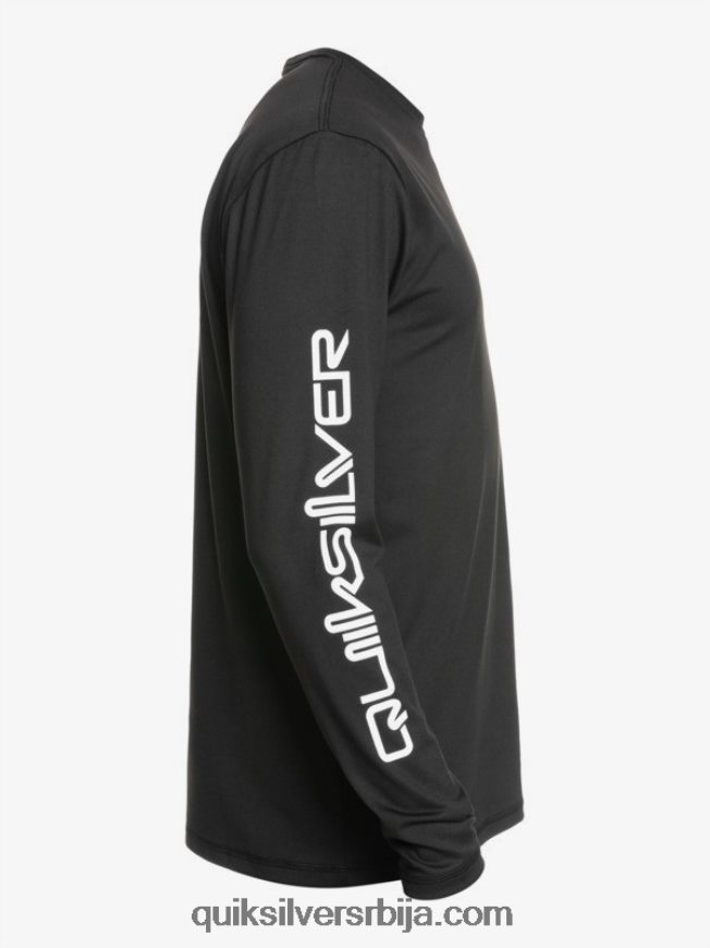 мушкарци Quiksilver омни сессион мајица дугих рукава упф 50 за сурфовање црн Z824VN406