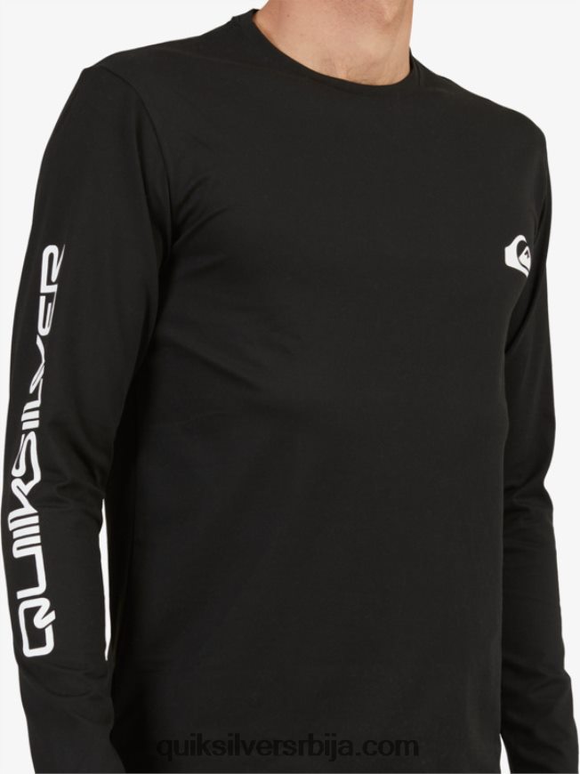 мушкарци Quiksilver омни сессион мајица дугих рукава упф 50 за сурфовање црн Z824VN406