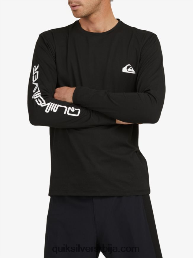мушкарци Quiksilver омни сессион мајица дугих рукава упф 50 за сурфовање црн Z824VN406