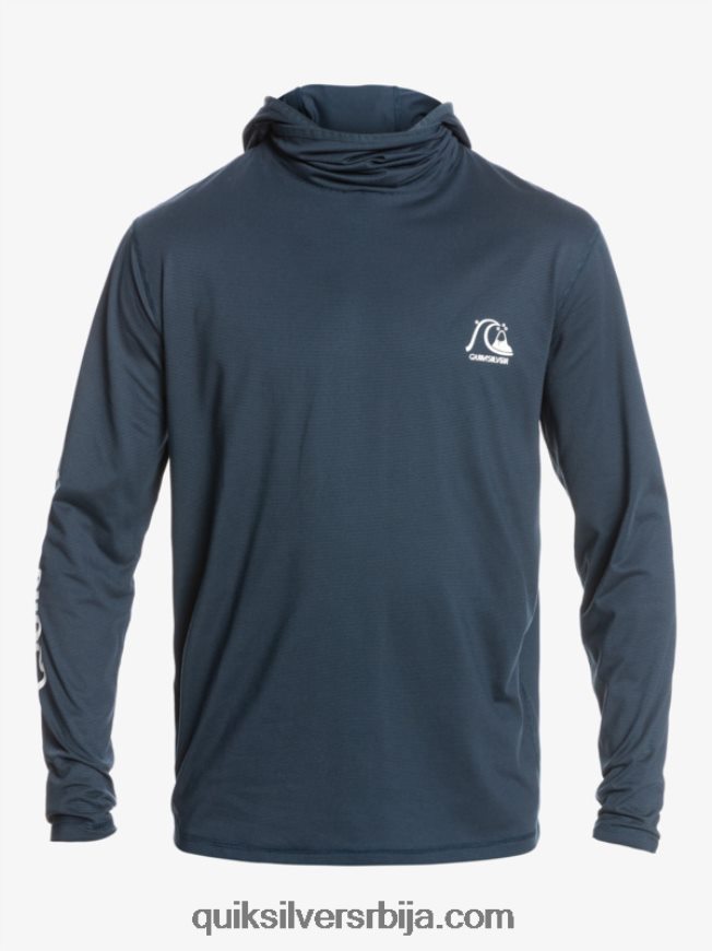 мушкарци Quiksilver херитаге упф 50 мајица дугих рукава за сурфовање поноћна морнарица хеатхер Z824VN417