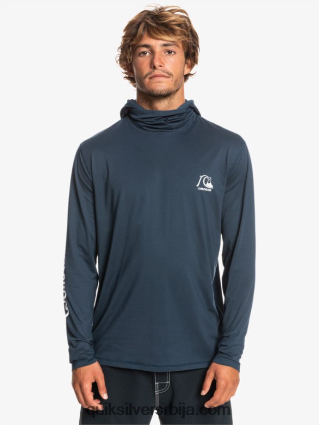 мушкарци Quiksilver херитаге упф 50 мајица дугих рукава за сурфовање поноћна морнарица хеатхер Z824VN417