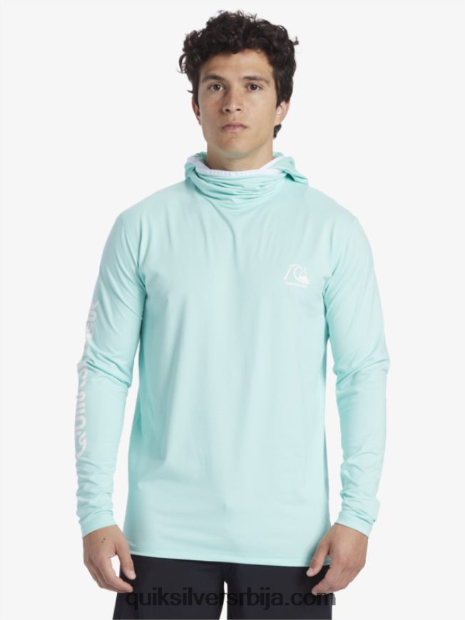 мушкарци Quiksilver херитаге упф 50 мајица дугих рукава за сурфовање небеско плави вријесак Z824VN419