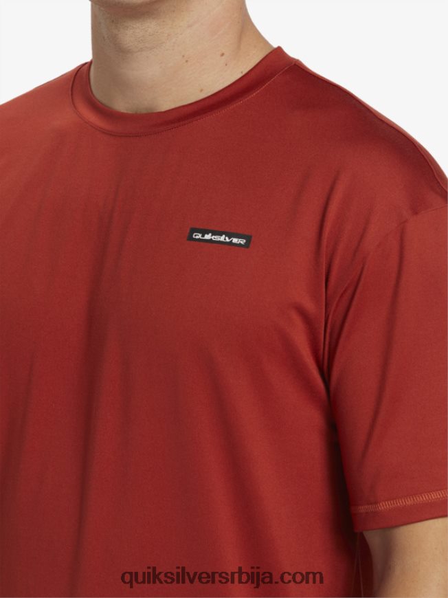 мушкарци Quiksilver омни сессион упф 50 мајица кратких рукава за сурфовање црвени окер Z824VN539