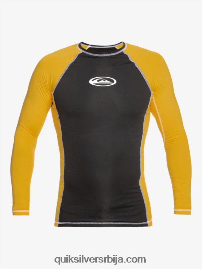 мушкарци Quiksilver сатурн заштита дугих рукава упф 50 расхгуард жуманце жуто Z824VN652