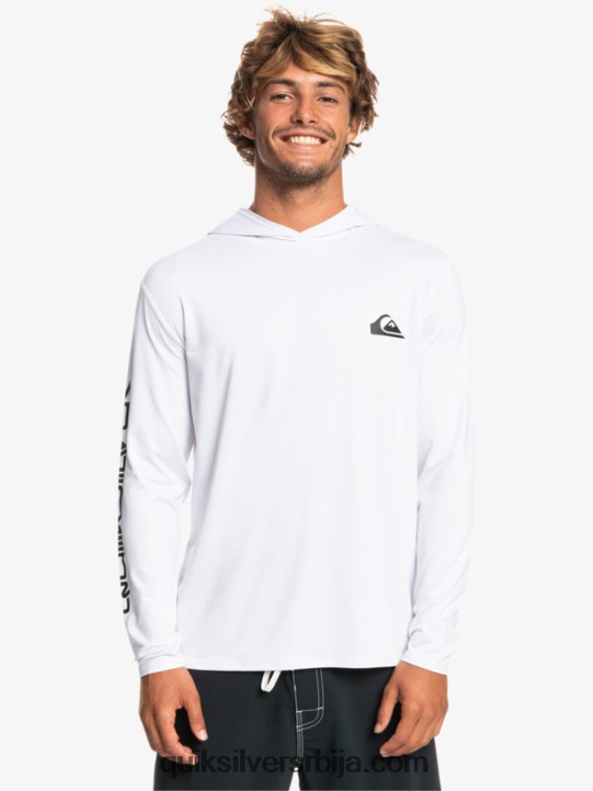 мушкарци Quiksilver омни сессион упф 50 мајица дугих рукава за сурфовање бео Z824VN769