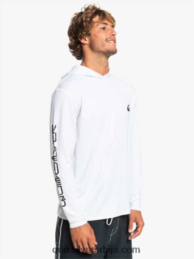 мушкарци Quiksilver омни сессион упф 50 мајица дугих рукава за сурфовање бео Z824VN769