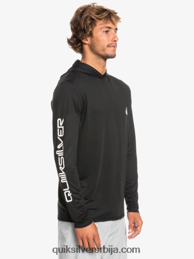 мушкарци Quiksilver омни сессион упф 50 мајица дугих рукава за сурфовање црн Z824VN773