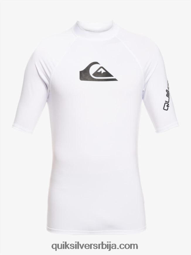 мушкарци Quiksilver Алл тиме схорт слееве упф 50 расхгуард бео Z824VN810
