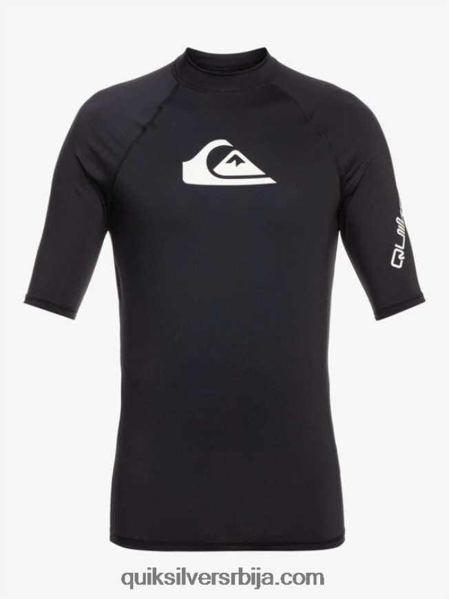 мушкарци Quiksilver Алл тиме схорт слееве упф 50 расхгуард црн Z824VN811