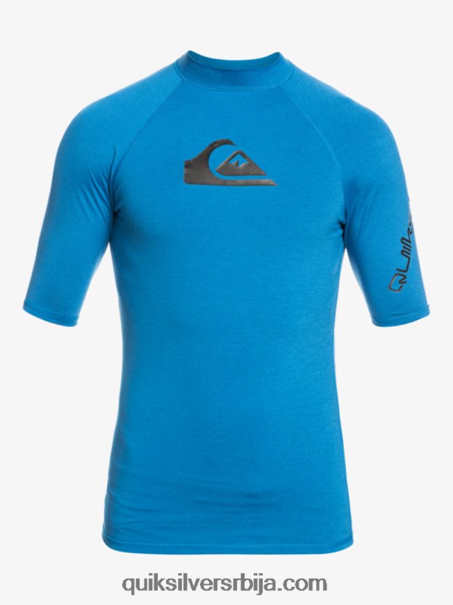 мушкарци Quiksilver Алл тиме схорт слееве упф 50 расхгуард сноркел блуе хеатхер Z824VN814