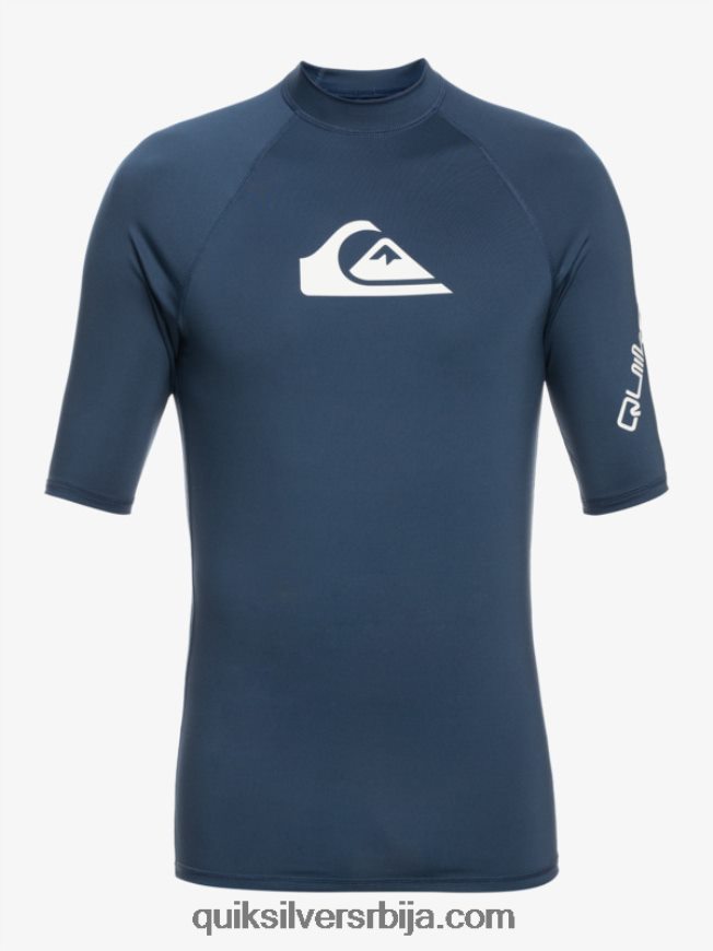 мушкарци Quiksilver Алл тиме схорт слееве упф 50 расхгуард инсигниа блуе Z824VN815