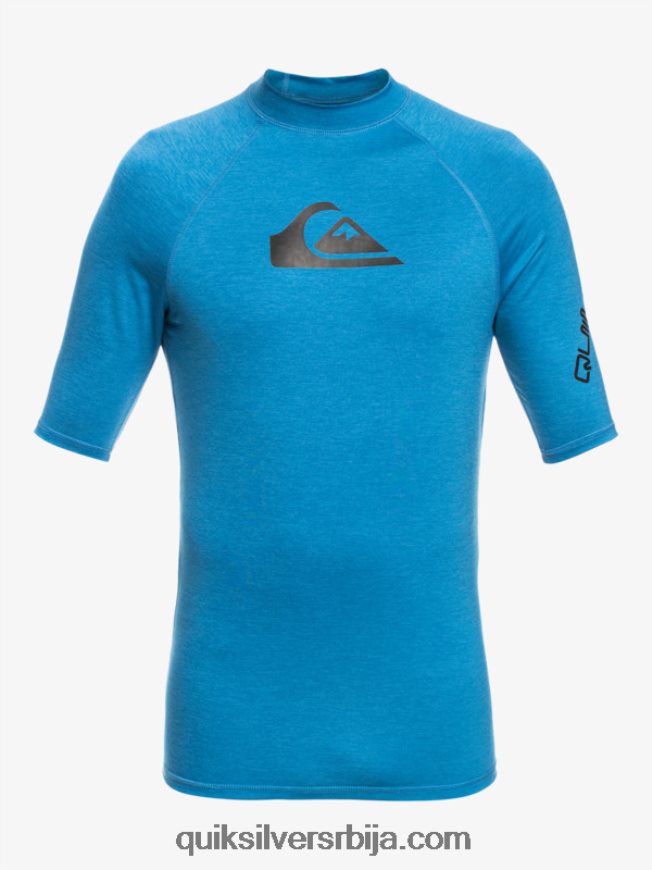 мушкарци Quiksilver Алл тиме схорт слееве упф 50 расхгуард валларта блуе хеатхер Z824VN816