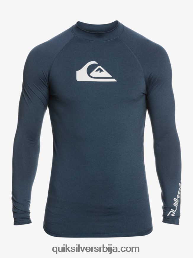 мушкарци Quiksilver Алл тиме лонг слееве упф 50 расхгуард морнарски блејзер хеатхер Z824VN820