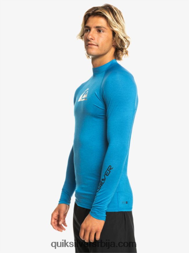 мушкарци Quiksilver Алл тиме лонг слееве упф 50 расхгуард сноркел блуе хеатхер Z824VN822