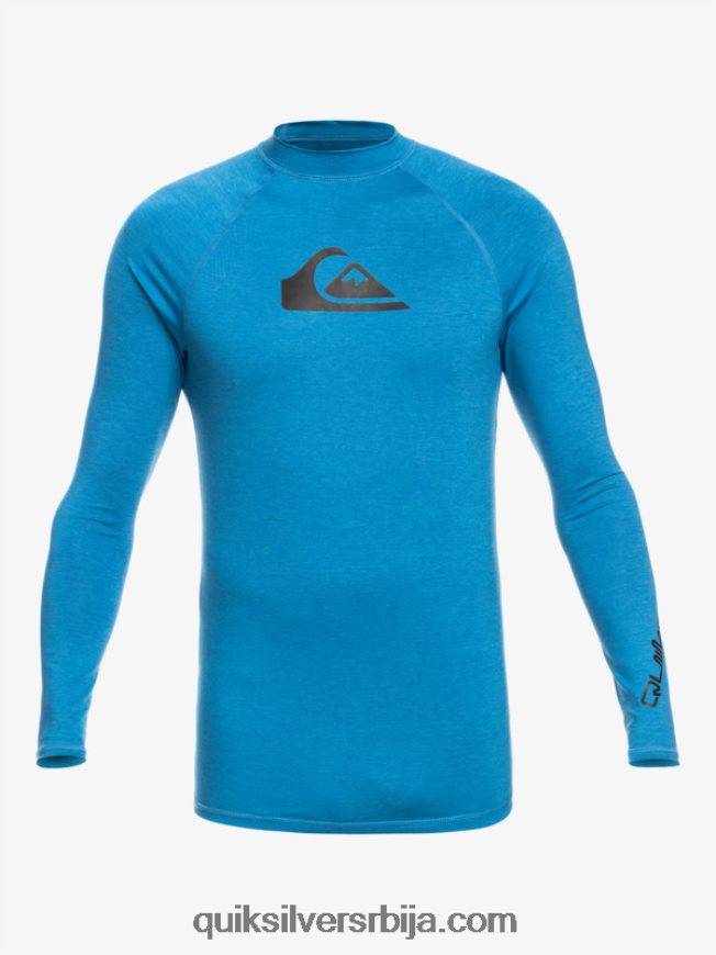 мушкарци Quiksilver Алл тиме лонг слееве упф 50 расхгуард валларта блуе хеатхер Z824VN823