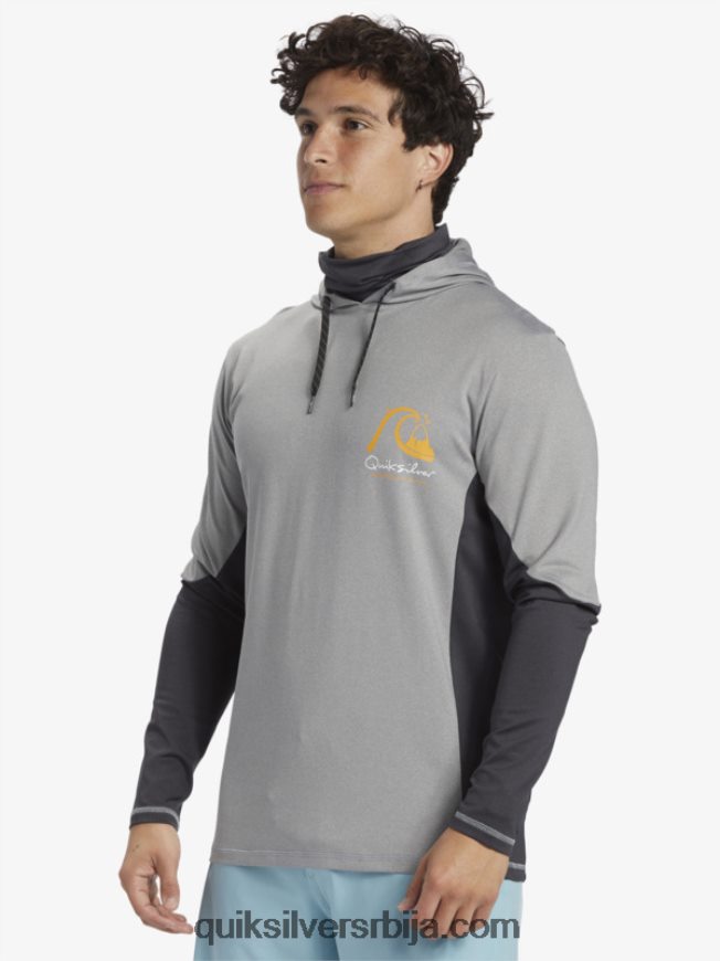 мушкарци Quiksilver Ватерман англер мајица са капуљачом упф 50 дугих рукава за сурфовање ајкула Z824VN832