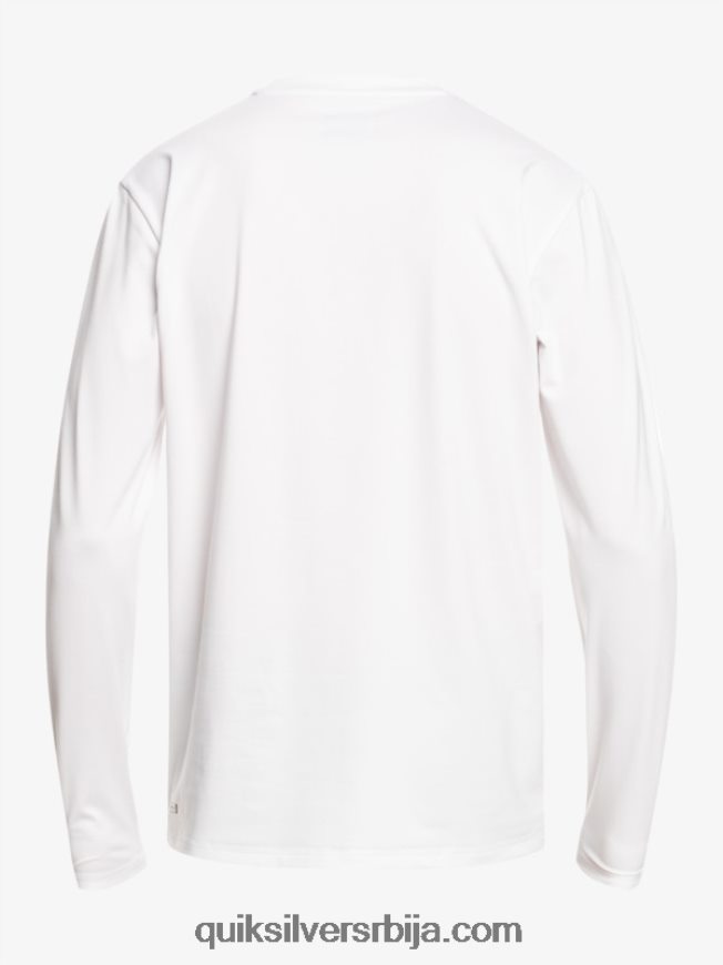 мушкарци Quiksilver чврста мајица дугих рукава упф 50 за сурфовање бео Z824VN839