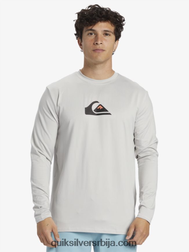 мушкарци Quiksilver чврста мајица дугих рукава упф 50 за сурфовање сивољубичаста Z824VN840