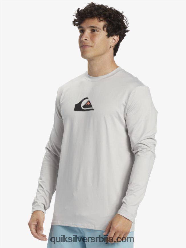 мушкарци Quiksilver чврста мајица дугих рукава упф 50 за сурфовање сивољубичаста Z824VN840