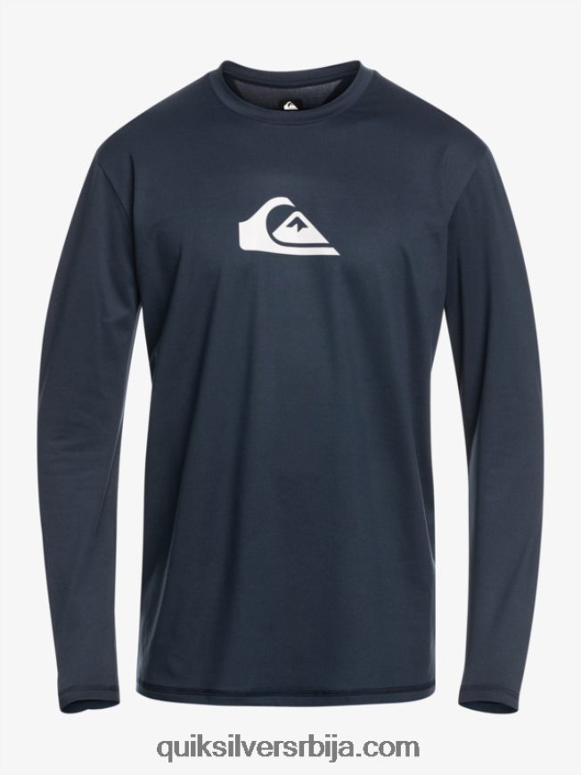 мушкарци Quiksilver чврста мајица дугих рукава упф 50 за сурфовање морнарски сако Z824VN842
