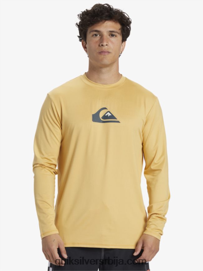 мушкарци Quiksilver чврста мајица дугих рукава упф 50 за сурфовање пшеница Z824VN843