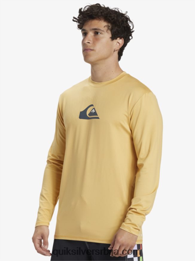 мушкарци Quiksilver чврста мајица дугих рукава упф 50 за сурфовање пшеница Z824VN843
