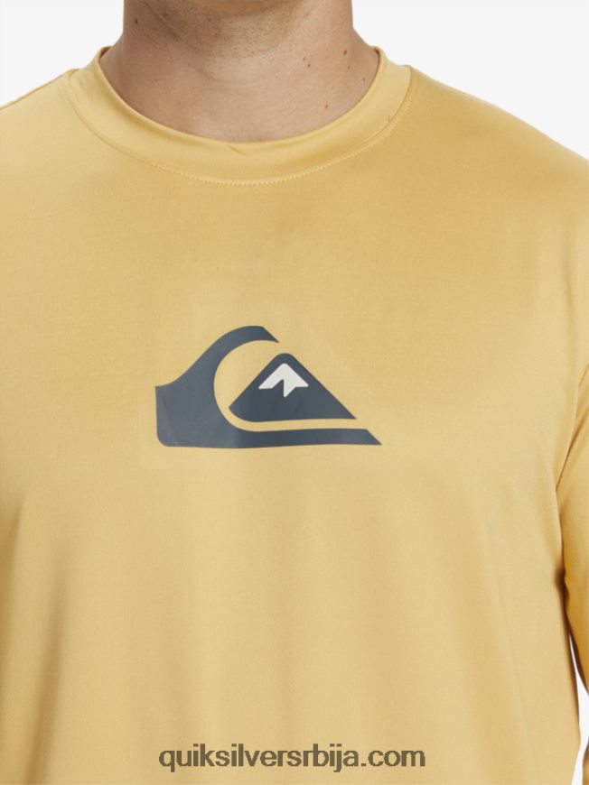 мушкарци Quiksilver чврста мајица дугих рукава упф 50 за сурфовање пшеница Z824VN843