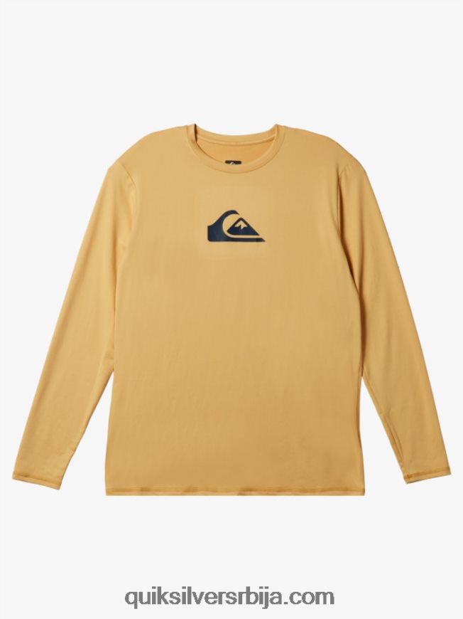 мушкарци Quiksilver чврста мајица дугих рукава упф 50 за сурфовање пшеница Z824VN843