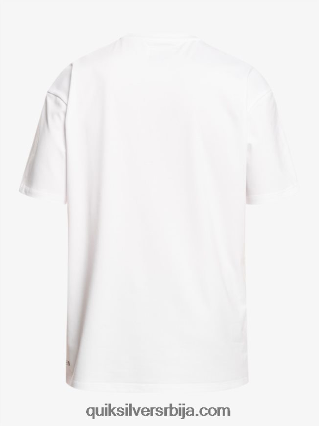 мушкарци Quiksilver чврста мајица кратких рукава упф 50 за сурфовање бео Z824VN881