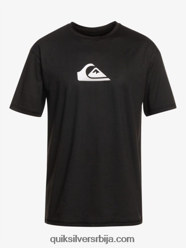мушкарци Quiksilver чврста мајица кратких рукава упф 50 за сурфовање црн Z824VN882