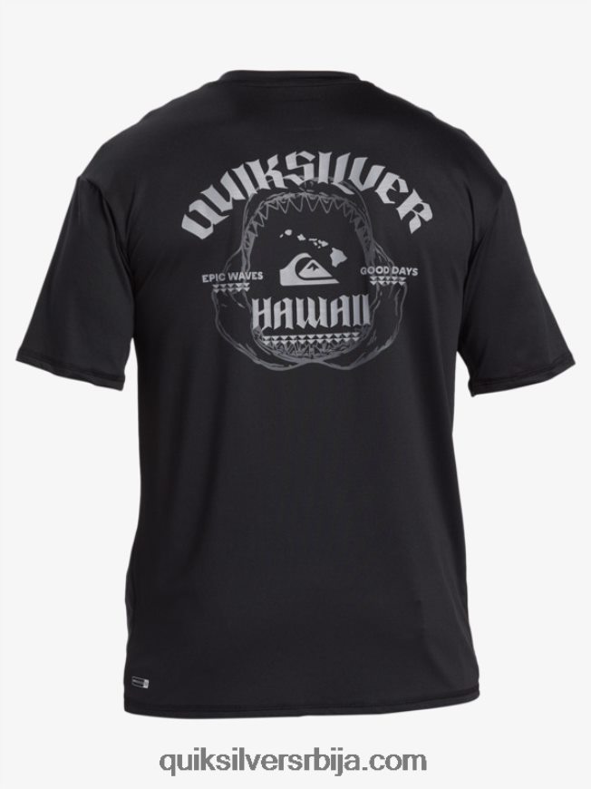 мушкарци Quiksilver Хаваии биг бите упф 50 мајица кратких рукава за сурфовање црн Z824VN883