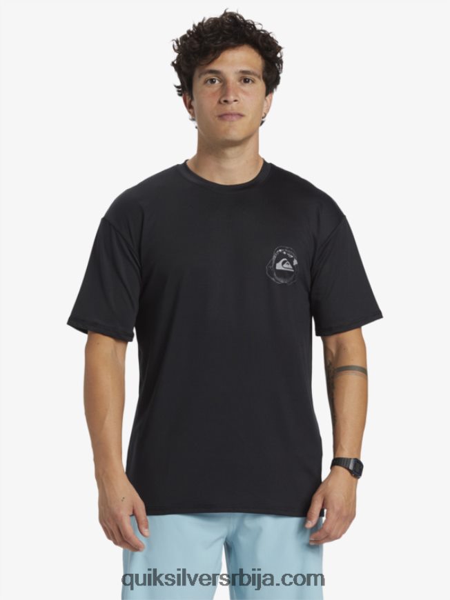 мушкарци Quiksilver Хаваии биг бите упф 50 мајица кратких рукава за сурфовање црн Z824VN883
