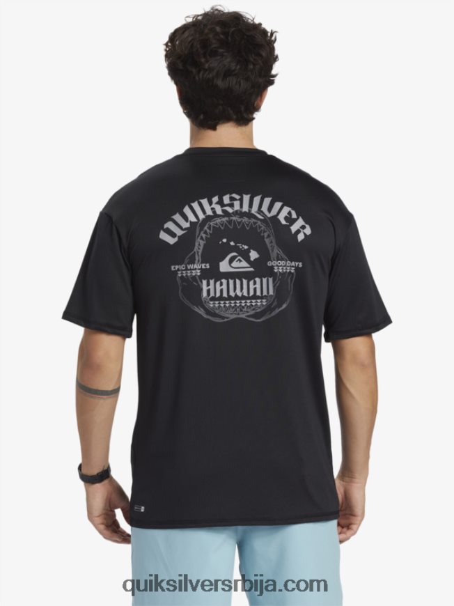 мушкарци Quiksilver Хаваии биг бите упф 50 мајица кратких рукава за сурфовање црн Z824VN883