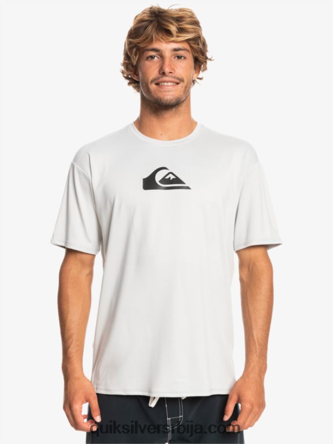 мушкарци Quiksilver чврста мајица кратких рукава упф 50 за сурфовање сивољубичаста Z824VN884