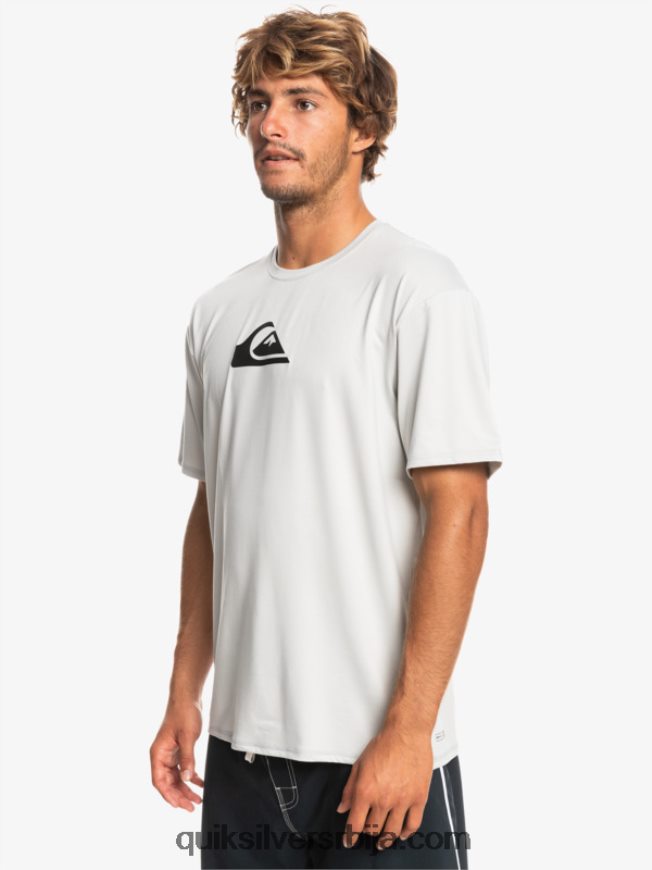 мушкарци Quiksilver чврста мајица кратких рукава упф 50 за сурфовање сивољубичаста Z824VN884