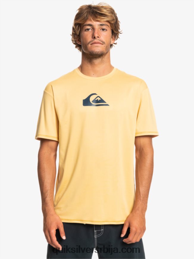 мушкарци Quiksilver чврста мајица кратких рукава упф 50 за сурфовање пшеница Z824VN887