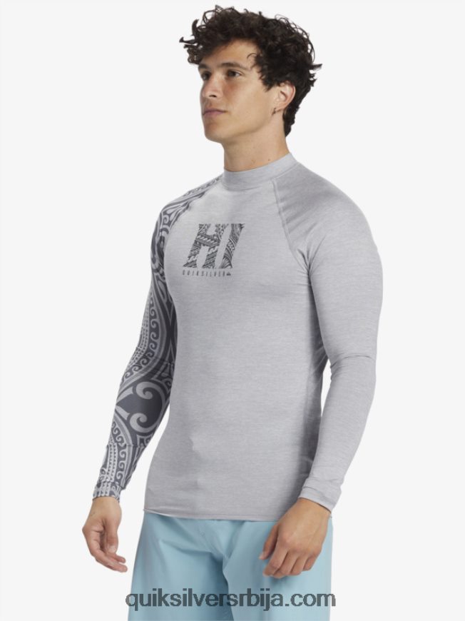мушкарци Quiksilver Хаваии биг исланд упф 50 мајица дугих рукава за сурфовање сусњежица вријеска Z824VN922
