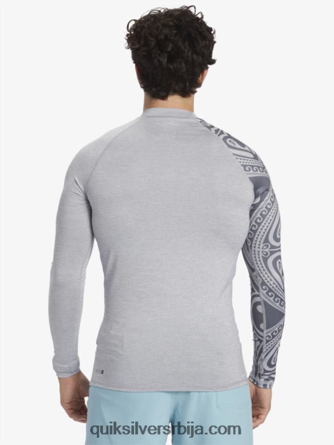 мушкарци Quiksilver Хаваии биг исланд упф 50 мајица дугих рукава за сурфовање сусњежица вријеска Z824VN922
