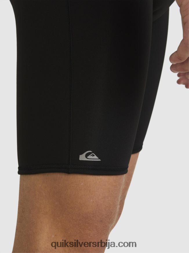 мушкарци Quiksilver 2/2мм одело са кратким рукавима са патент затварачем за свакодневне сесије црн Z824VN1432
