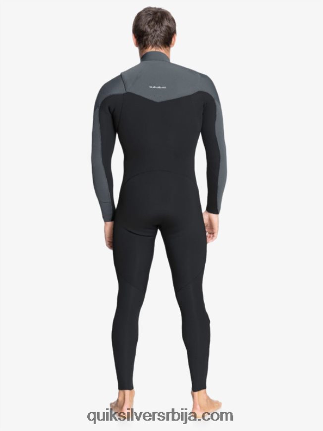 мушкарци Quiksilver 3/2 свакодневне сесије одело са патент затварачем црни/пиштољски метал Z824VN1279