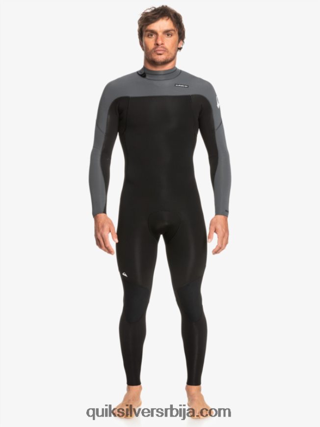 мушкарци Quiksilver 3/2 свакодневне сесије одело са патентним затварачем црни/пиштољски метал Z824VN926