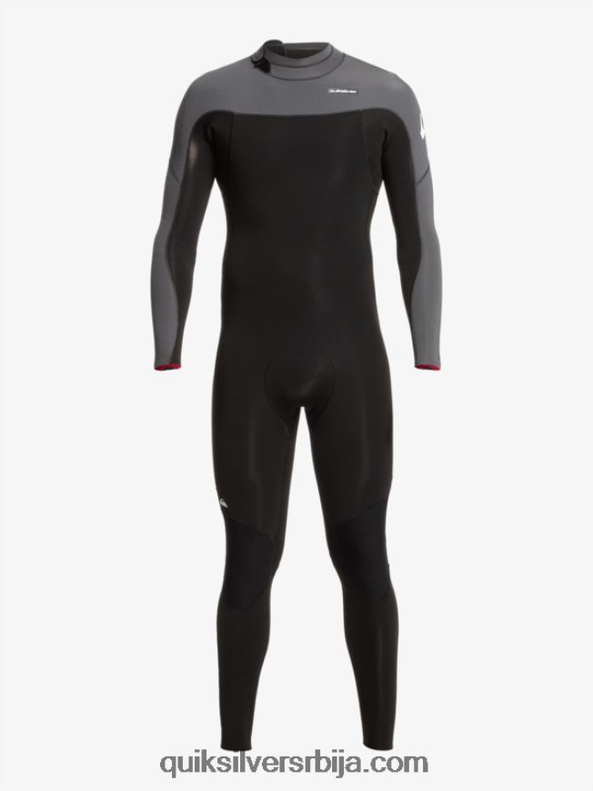 мушкарци Quiksilver 3/2 свакодневне сесије одело са патентним затварачем црни/пиштољски метал Z824VN926