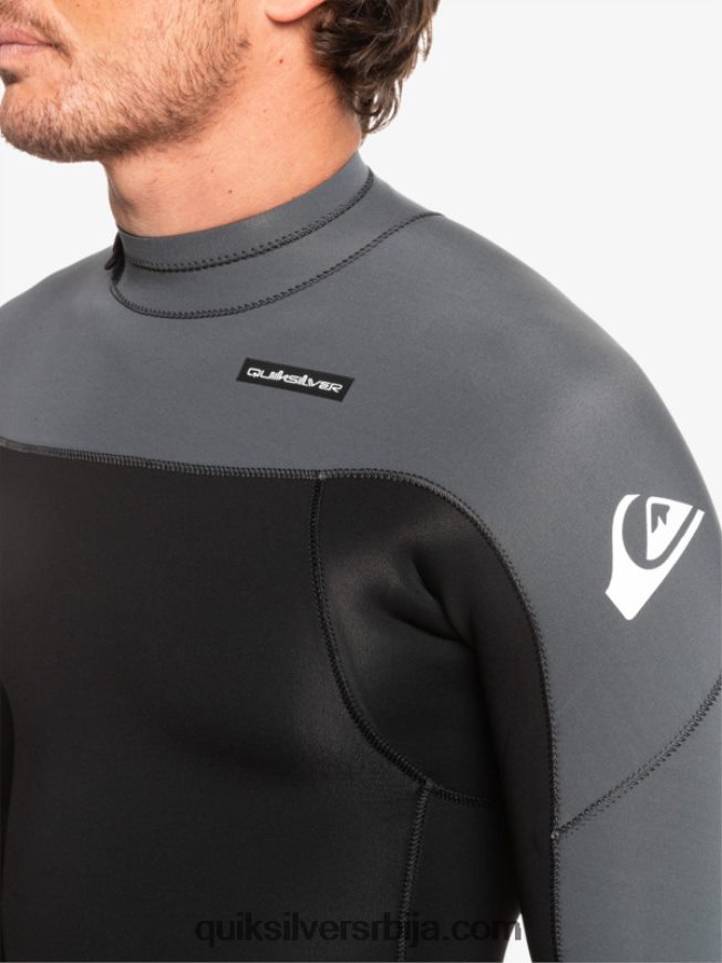 мушкарци Quiksilver 3/2 свакодневне сесије одело са патентним затварачем црни/пиштољски метал Z824VN926
