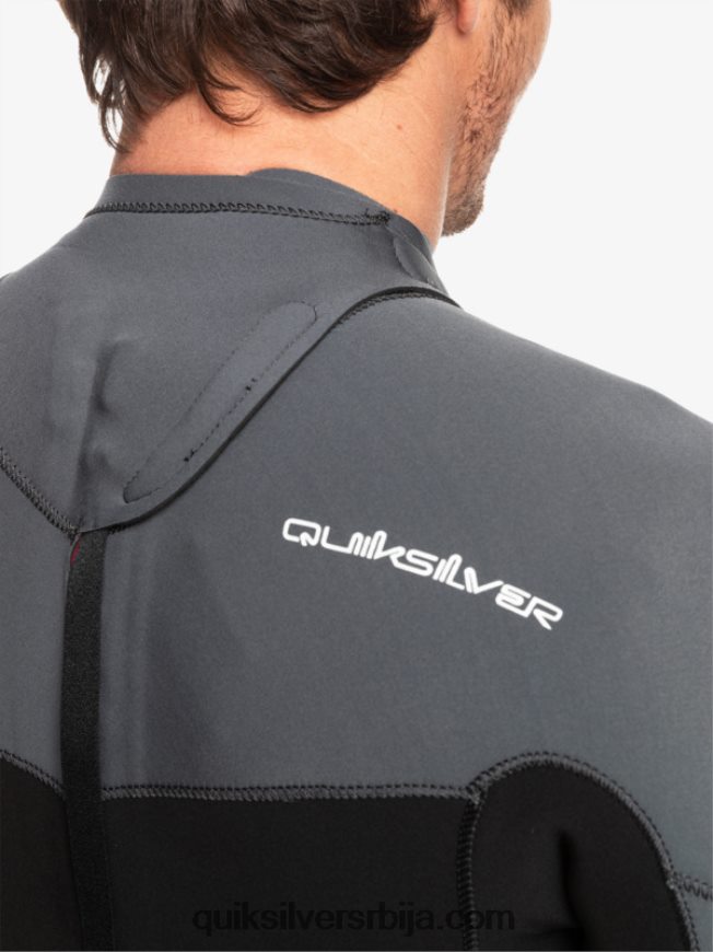 мушкарци Quiksilver 3/2 свакодневне сесије одело са патентним затварачем црни/пиштољски метал Z824VN926
